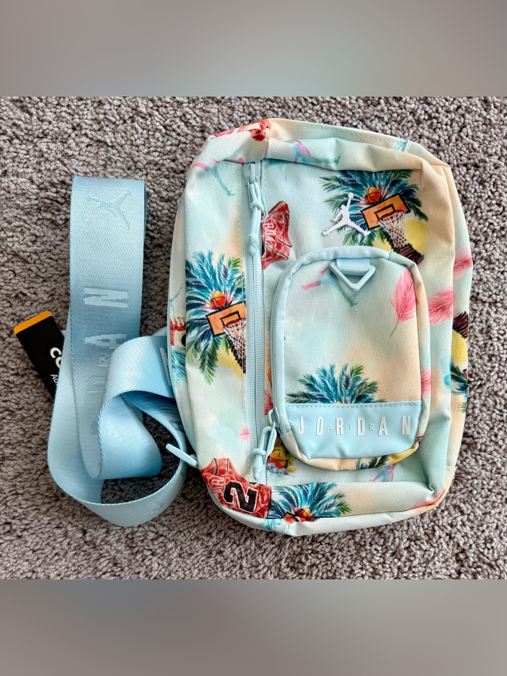 Nike Air Jordan Collectors Crossbody Bag South Beach Miami Flamingo Tropical
